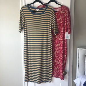 Lot of 2 Lularoe Julia sheath dress size 2xl NWT